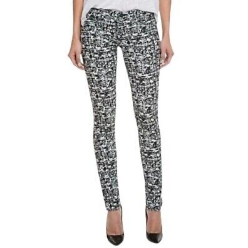 AG Adriano Goldschmied Black and White Skinny Pants